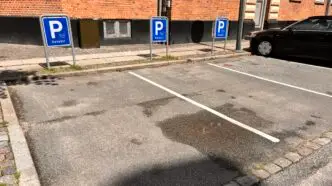 Tomme P-pladser til delebiler på Frederiksberg.